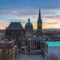 Aachener Dom Sonnenuntergang